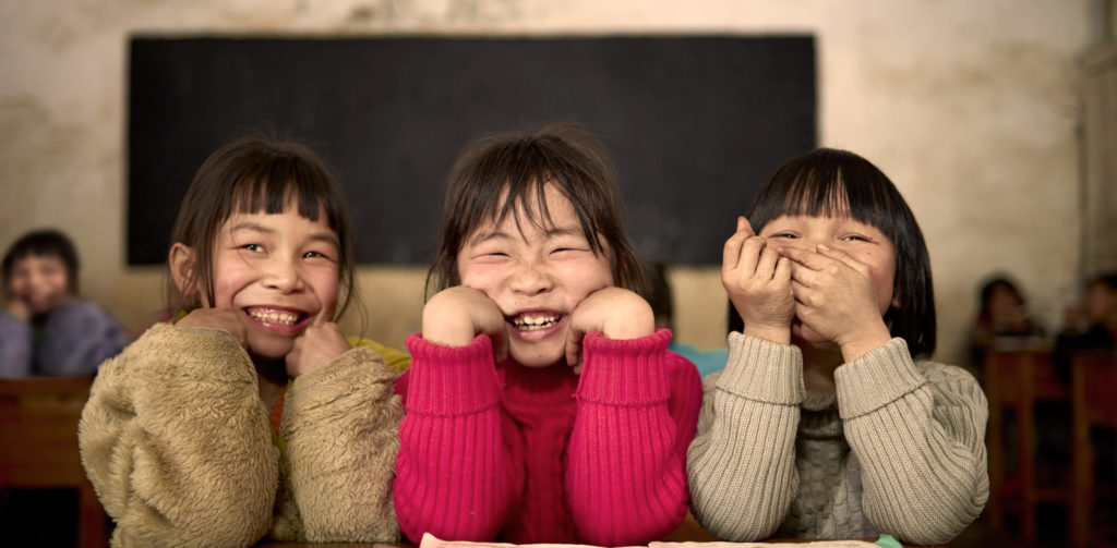 Happy Children in the classroom